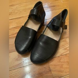 Trippen black buckle shoes